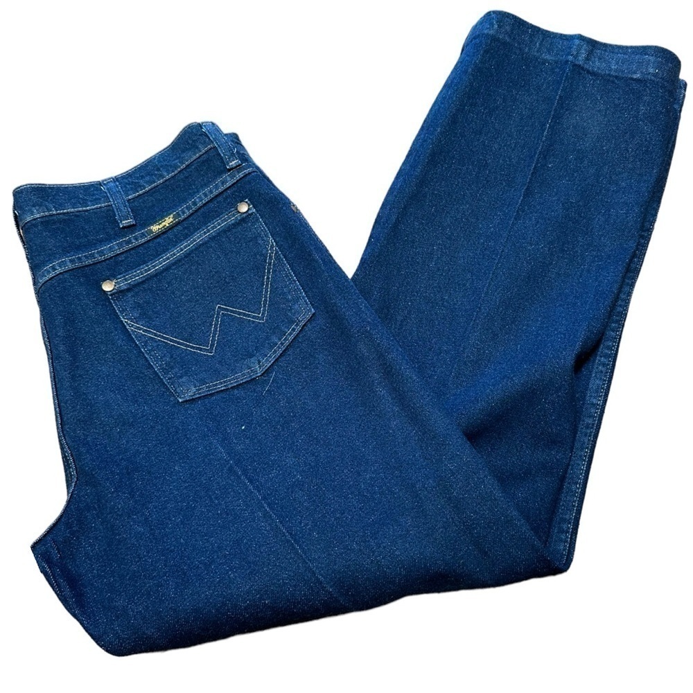 Vintage Wrangler Dark Wash Press Seamed Western Jeans